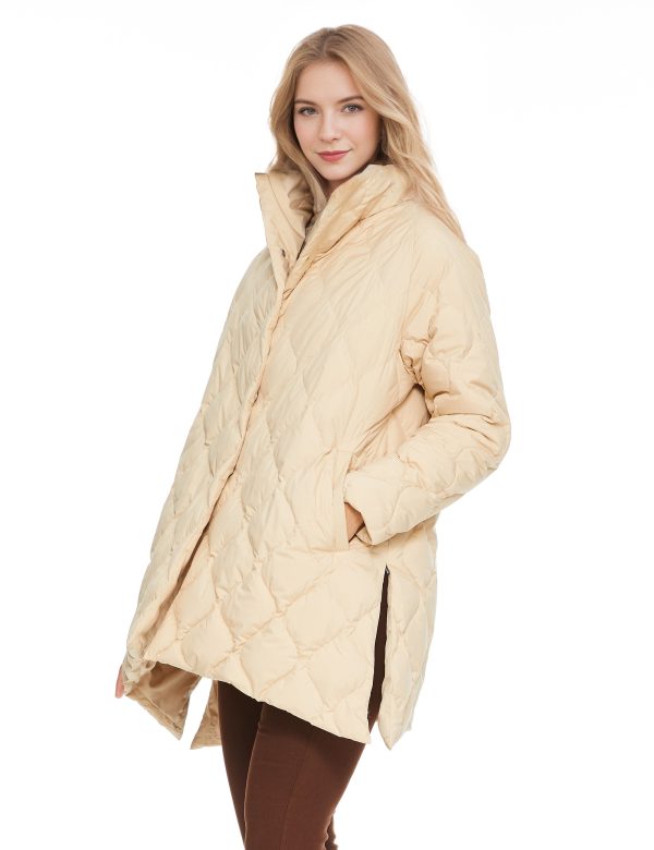Oversized Quilted Puffer Jacket Lightweight with Pockets - Image 42