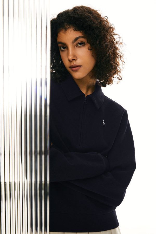 Long Sleeve Polo Sweatshirt Half Zip - Image 5