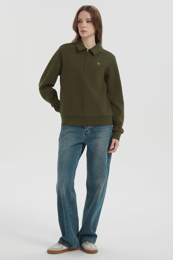 Long Sleeve Polo Sweatshirt Half Zip - Image 11