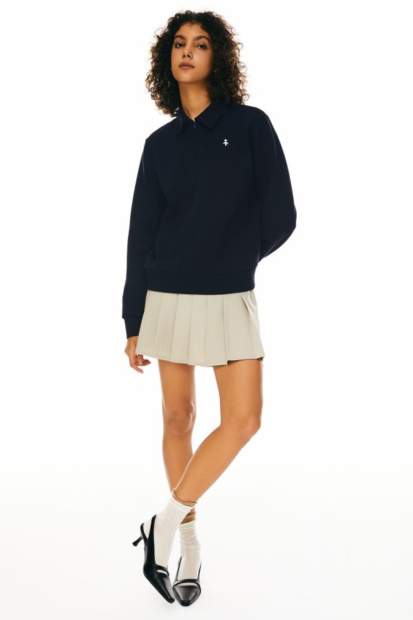 Long Sleeve Polo Sweatshirt Half Zip - Image 3