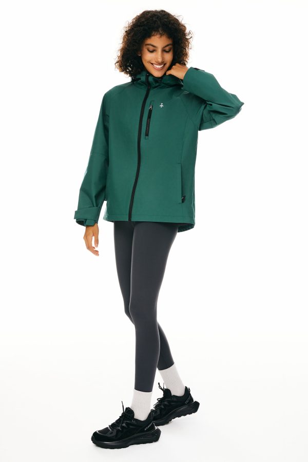 Zip Up Rain Jacket Lightweight Hooded Windbreaker - Image 5