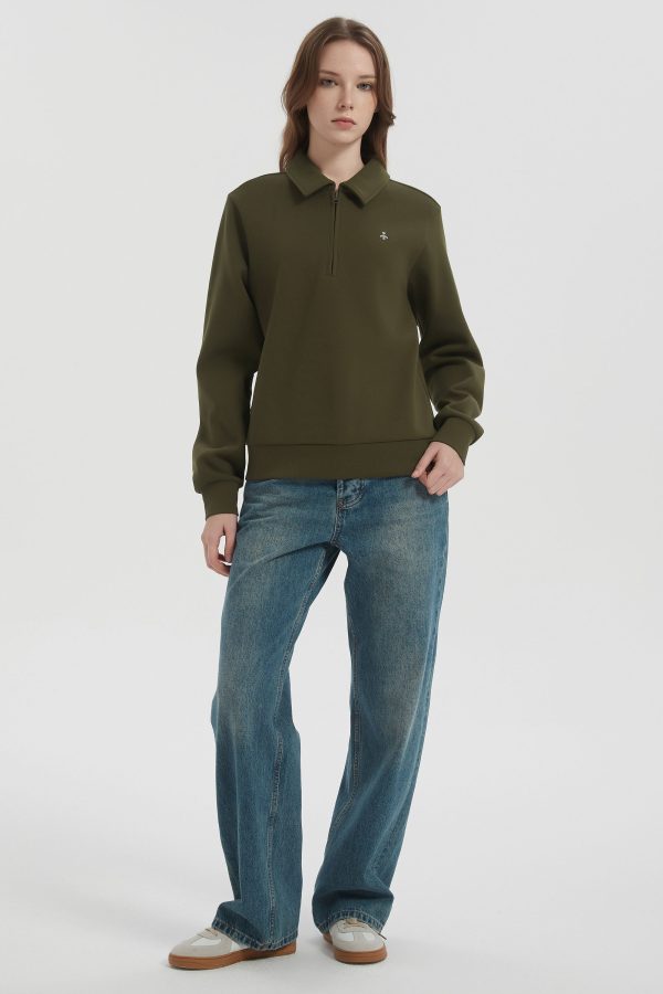 Long Sleeve Polo Sweatshirt Half Zip - Image 9