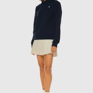 Long Sleeve Polo Sweatshirt Half Zip