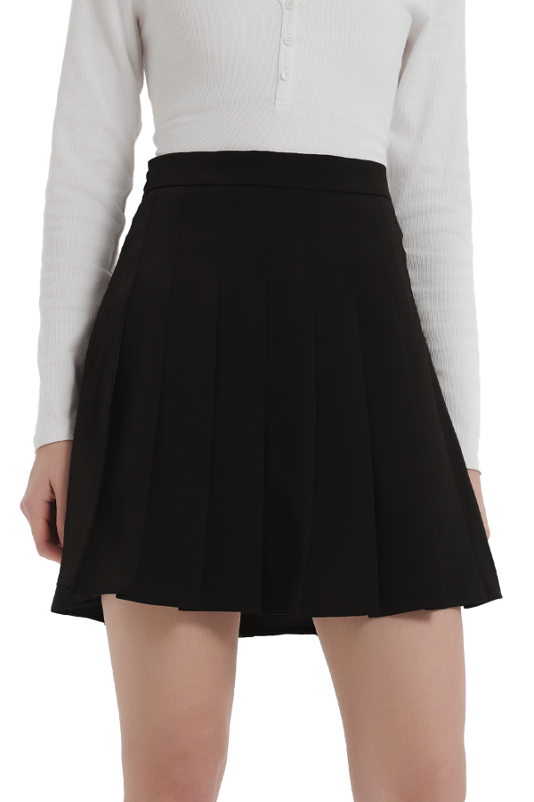 High Waisted Skirts A Line Pleated Skirt - Image 19