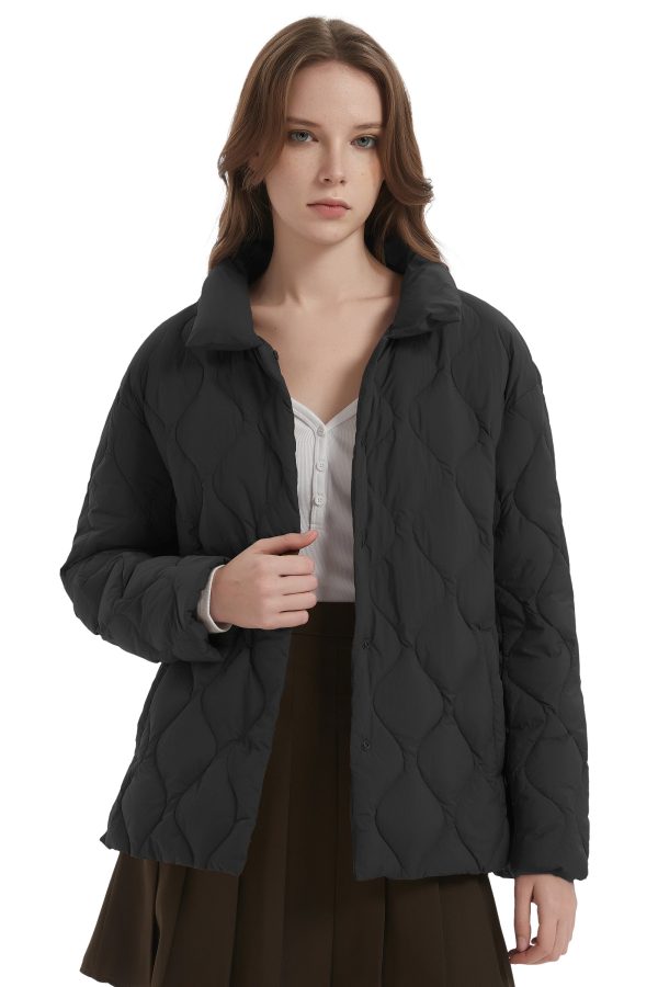 Oversized Down Puffer Jacket Lightweight Quilted - Image 9