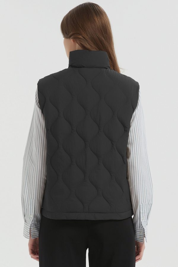 Cropped Down Puffer Vest Zip Up Lightweight - Image 9