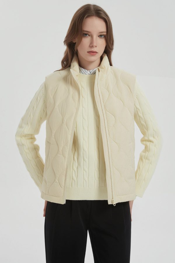 Cropped Down Puffer Vest Zip Up Lightweight - Image 16