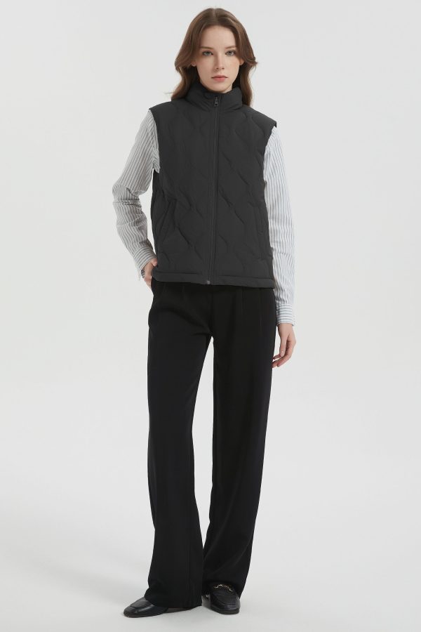 Cropped Down Puffer Vest Zip Up Lightweight - Image 7
