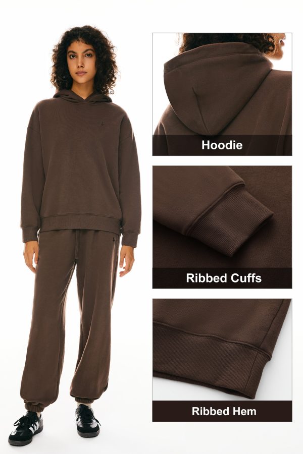 Fleece Hoodie Sweatshirt Long Sleeve Oversized - Image 9