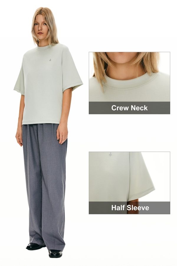 Casual Crew Neck T-Shirt Tops Basic Workout - Image 6