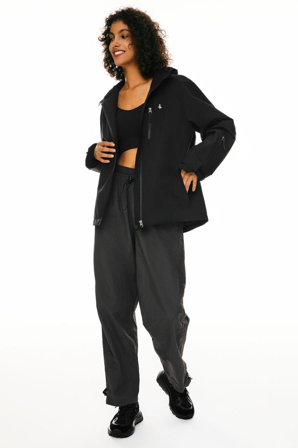Zip Up Rain Jacket Lightweight Hooded Windbreaker - Image 11