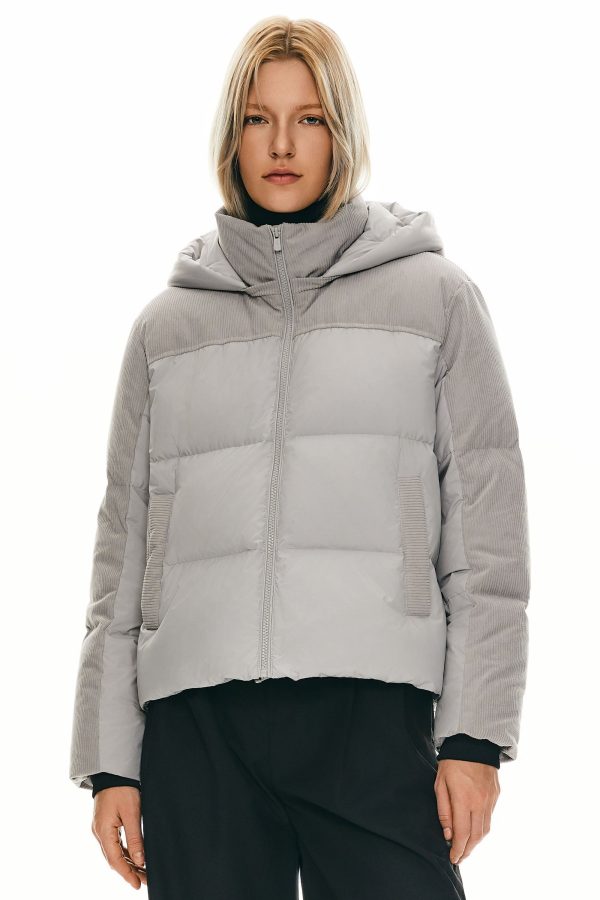 Cropped Down Puffer Jacket Winter Hooded - Image 8