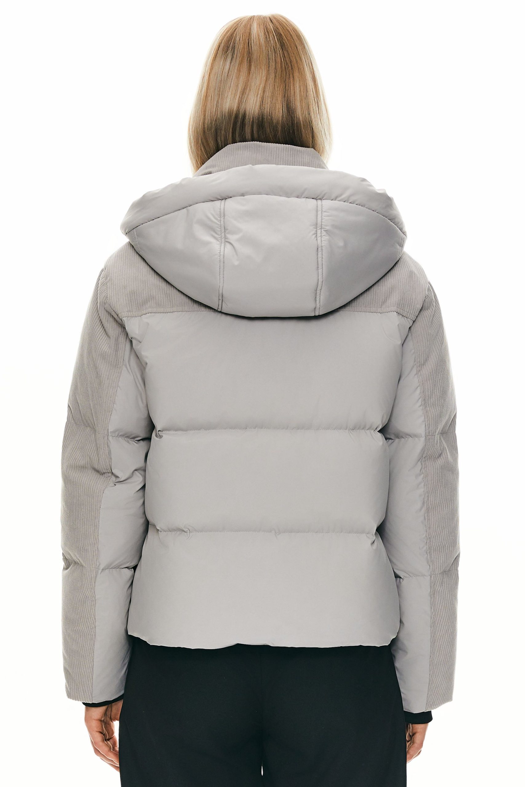 Cropped Down Puffer Jacket Winter Hooded - Image 13