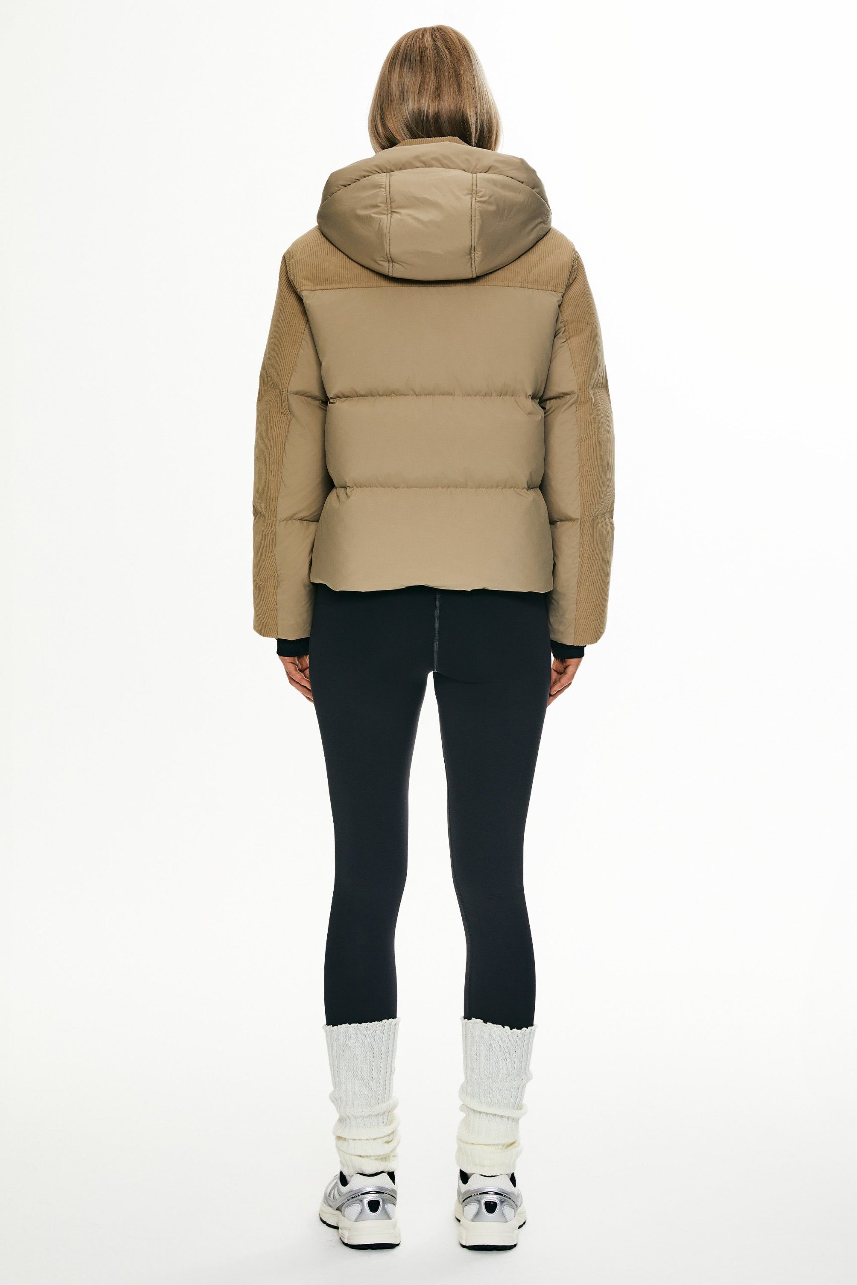 Cropped Down Puffer Jacket Winter Hooded - Image 6