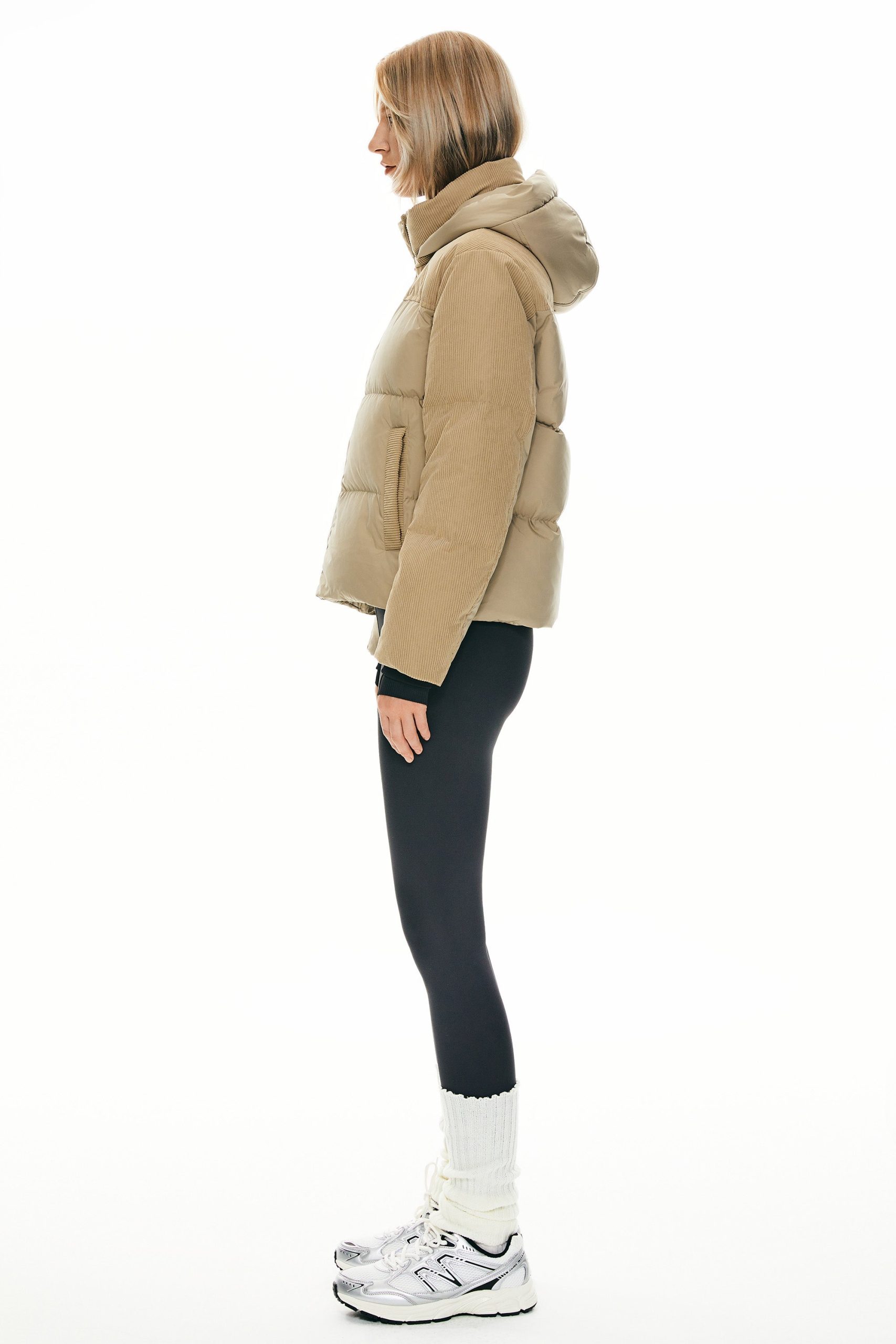Cropped Down Puffer Jacket Winter Hooded - Image 5