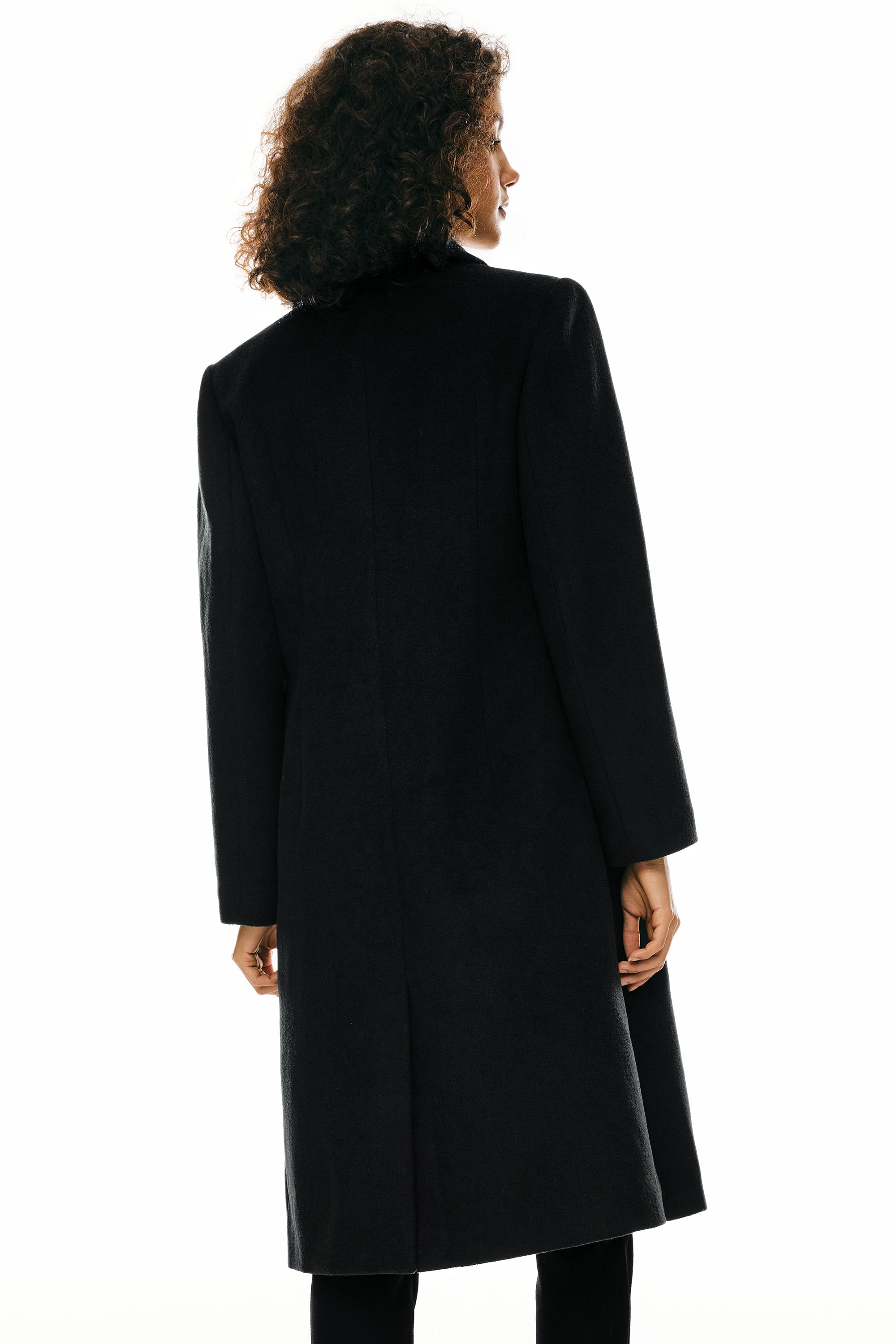 Double Breasted Pea Wool Coat - Image 17