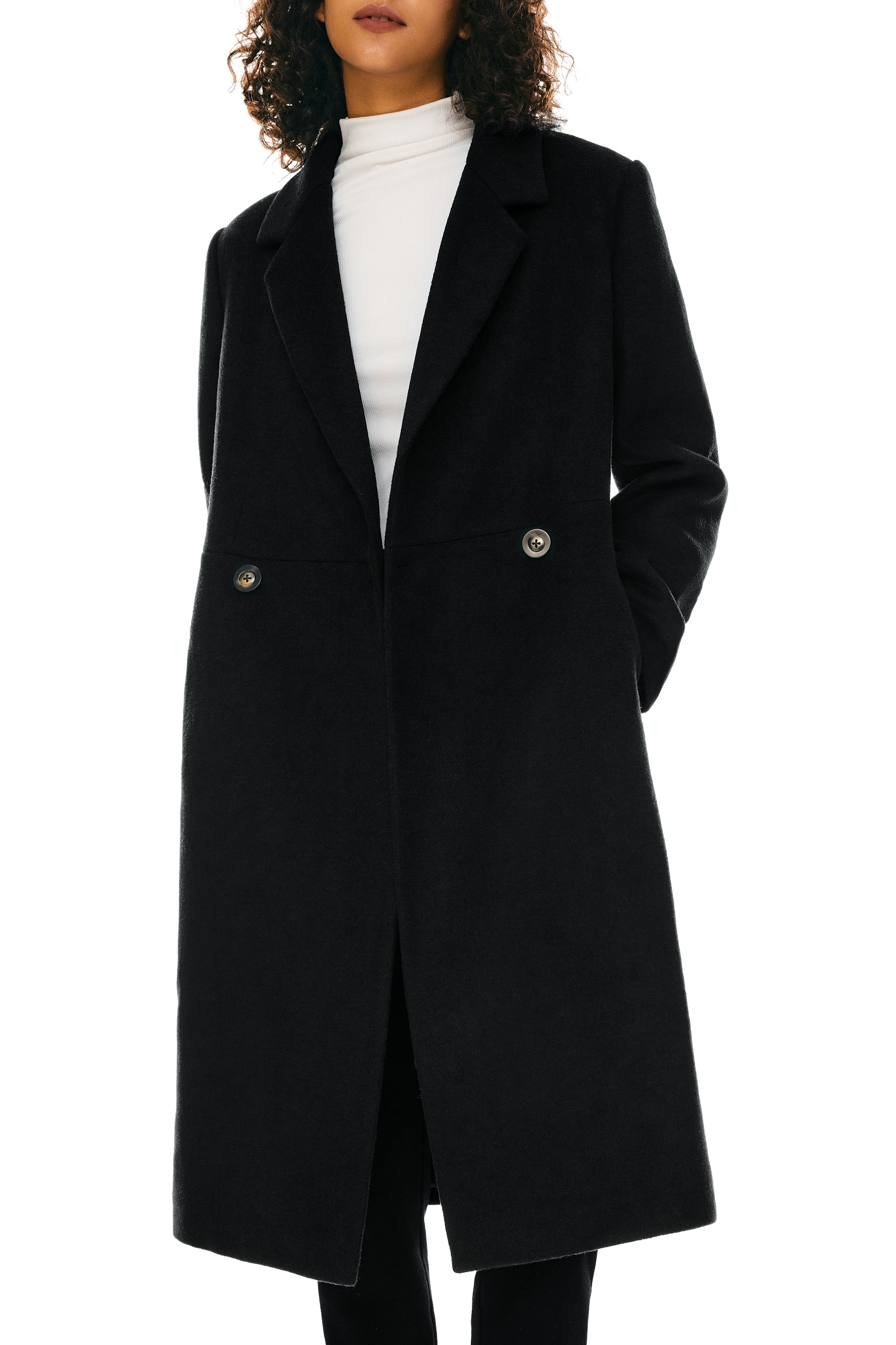 Double Breasted Pea Wool Coat - Image 18