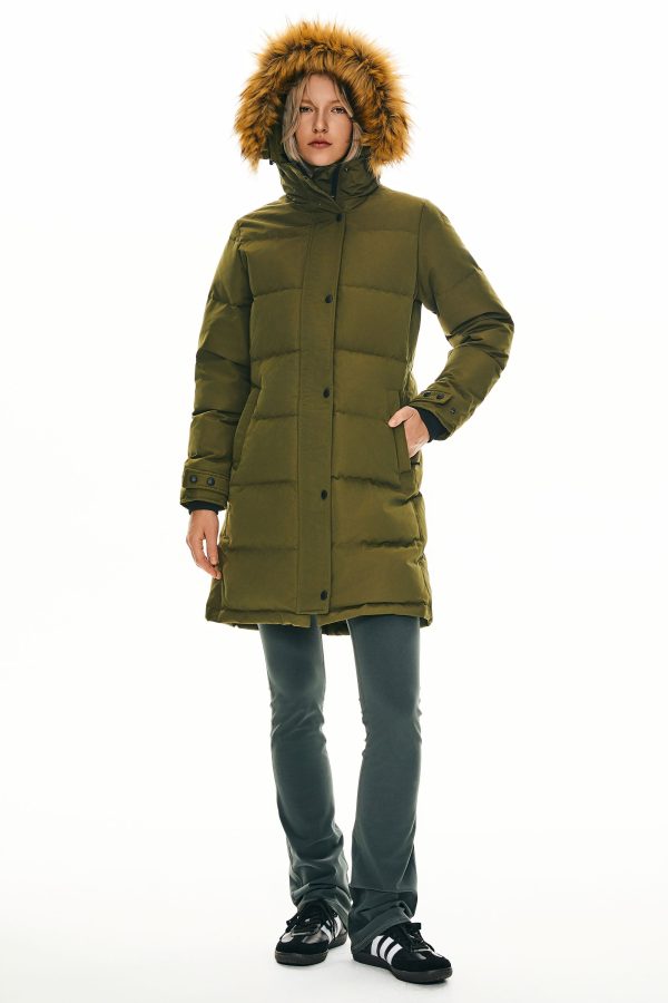 Drawstring Hooded Thickened Puffer Down Coat - Image 20