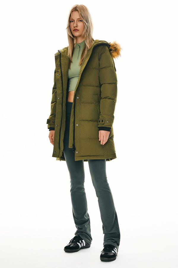 Drawstring Hooded Thickened Puffer Down Coat - Image 23