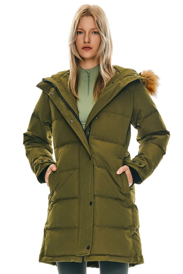 Drawstring Hooded Thickened Puffer Down Coat - Image 22
