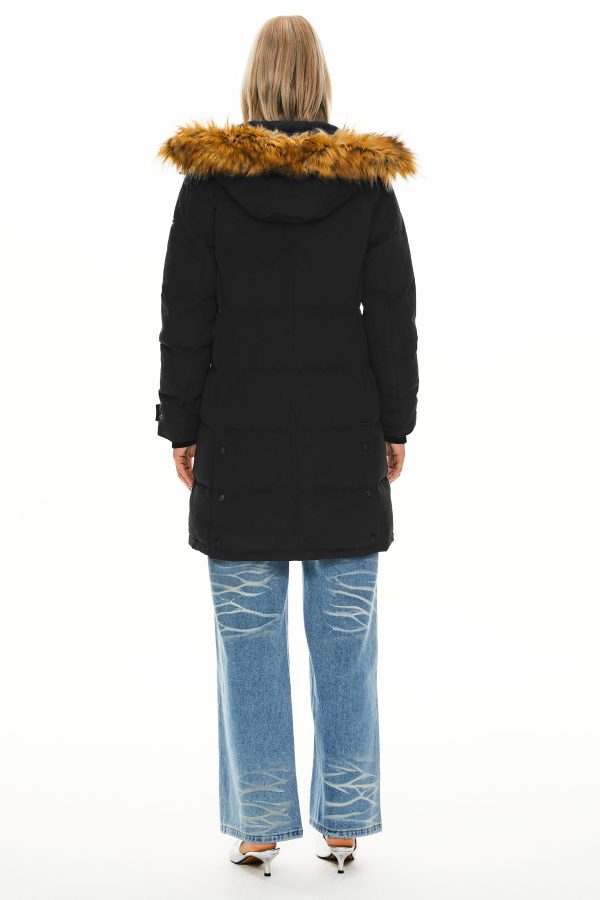 Drawstring Hooded Thickened Puffer Down Coat - Image 46