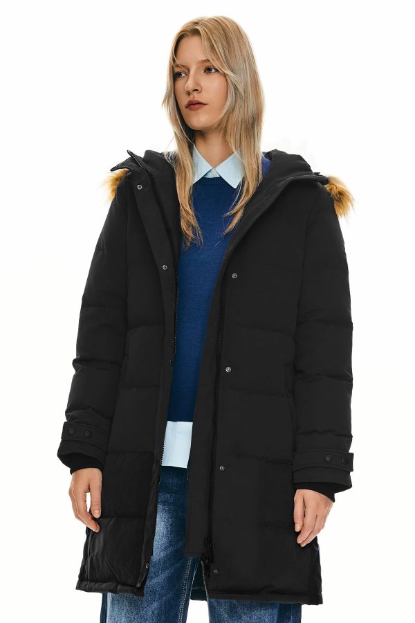 Drawstring Hooded Thickened Puffer Down Coat - Image 47