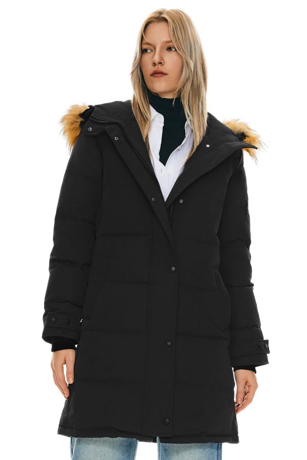 Drawstring Hooded Thickened Puffer Down Coat - Image 43
