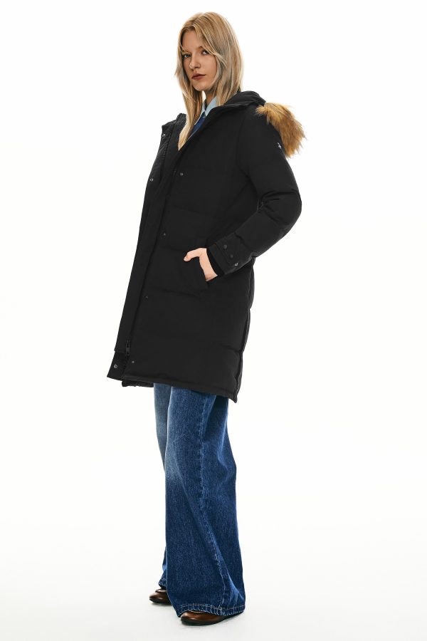 Drawstring Hooded Thickened Puffer Down Coat - Image 45