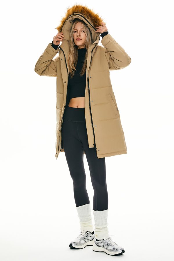 Drawstring Hooded Thickened Puffer Down Coat - Image 3