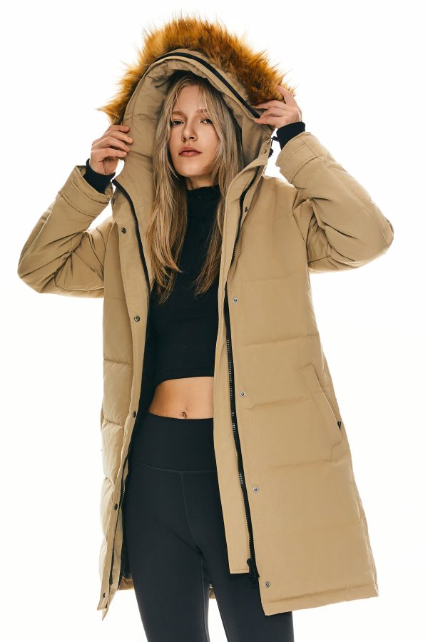 Drawstring Hooded Thickened Puffer Down Coat - Image 4