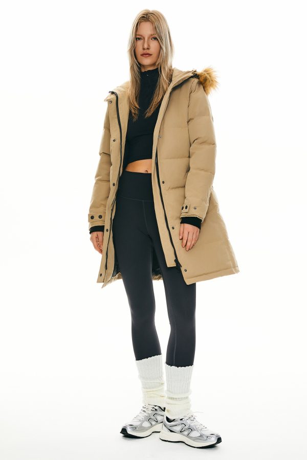 Drawstring Hooded Thickened Puffer Down Coat - Image 2
