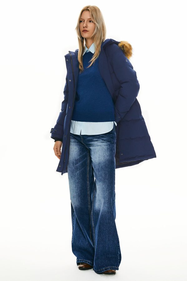 Drawstring Hooded Thickened Puffer Down Coat - Image 31