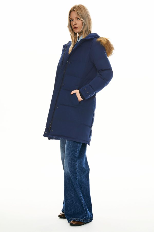 Drawstring Hooded Thickened Puffer Down Coat - Image 29