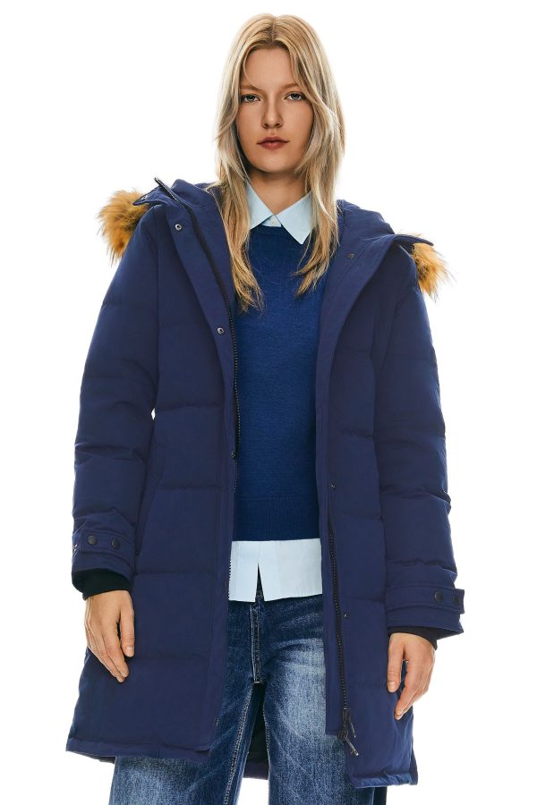 Drawstring Hooded Thickened Puffer Down Coat - Image 32