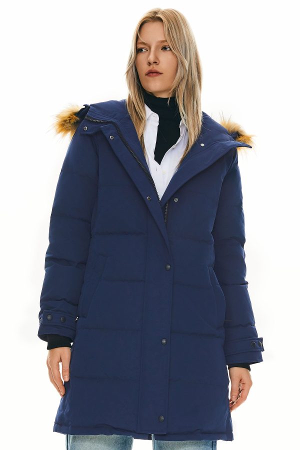 Drawstring Hooded Thickened Puffer Down Coat - Image 28