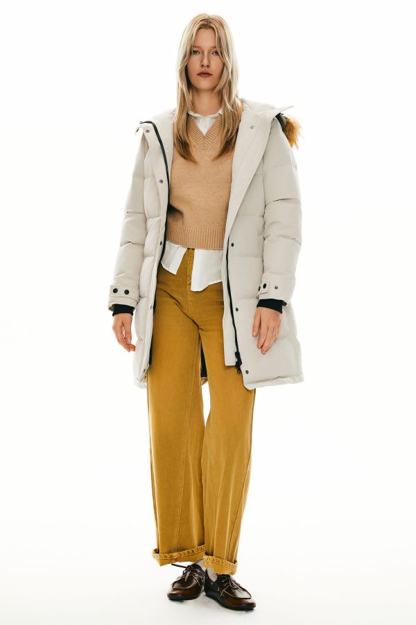 Drawstring Hooded Thickened Puffer Down Coat - Image 36