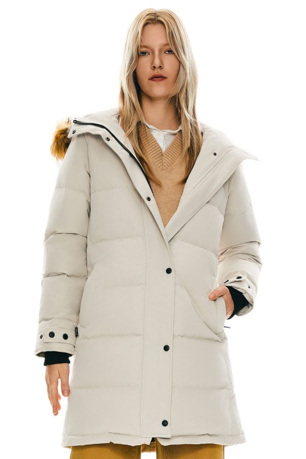 Drawstring Hooded Thickened Puffer Down Coat - Image 39