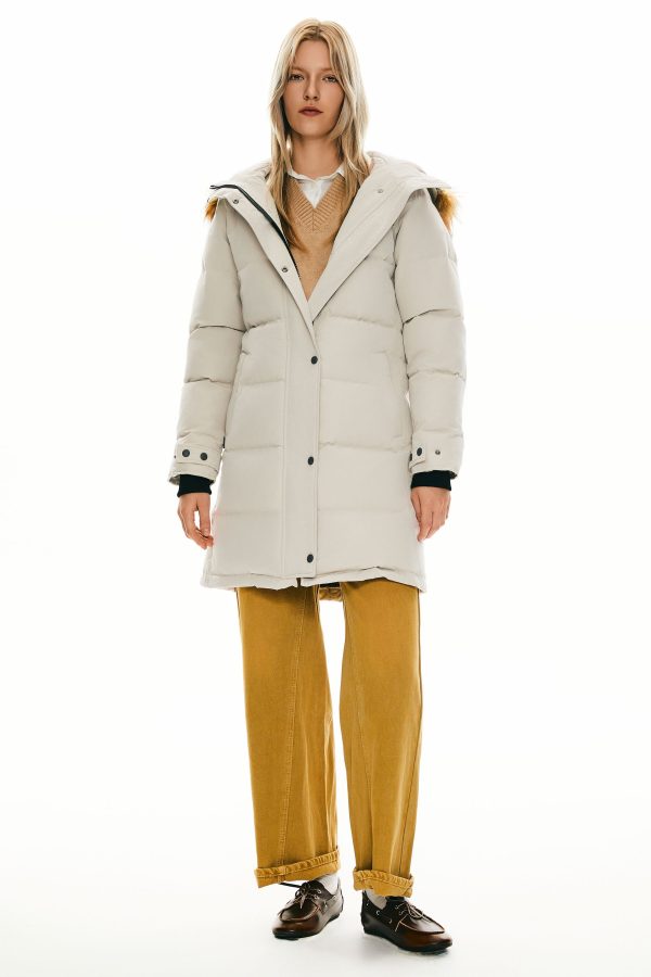 Drawstring Hooded Thickened Puffer Down Coat - Image 40