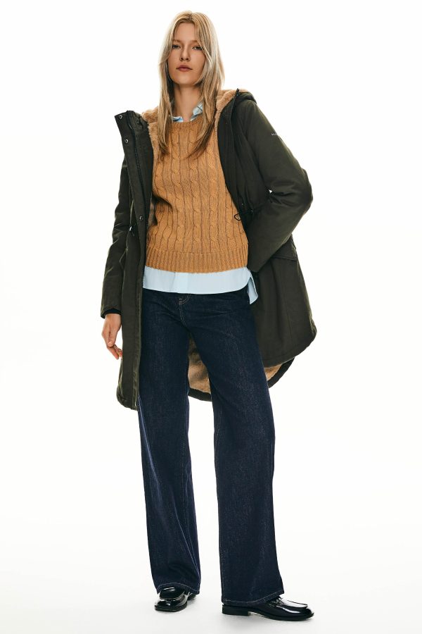 Fleece-Lined Hooded Parka Jacket with Pockets - Image 14
