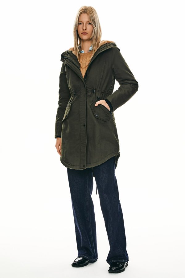 Fleece-Lined Hooded Parka Jacket with Pockets - Image 16