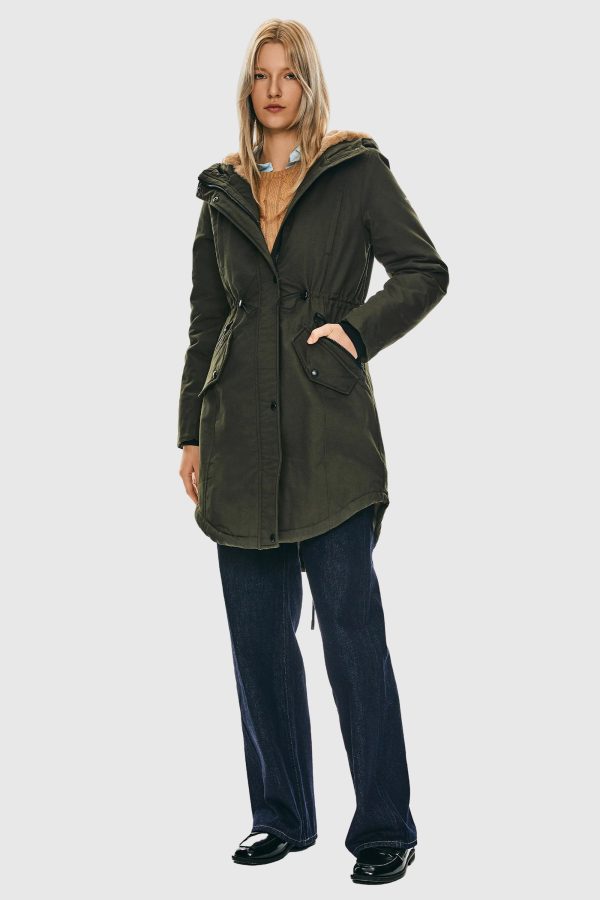 Fleece-Lined Hooded Parka Jacket with Pockets - Image 12