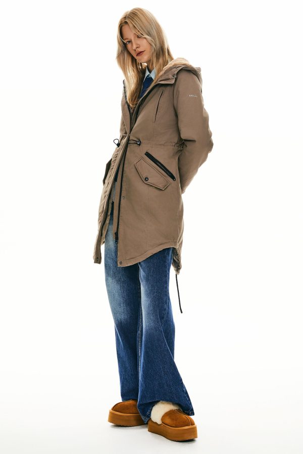 Fleece-Lined Hooded Parka Jacket with Pockets - Image 5