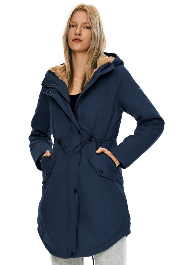 Fleece-Lined Hooded Parka Jacket with Pockets - Image 23