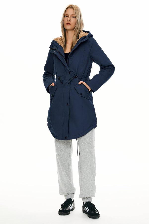 Fleece-Lined Hooded Parka Jacket with Pockets - Image 24