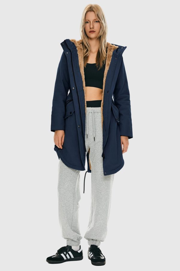 Fleece-Lined Hooded Parka Jacket with Pockets - Image 22