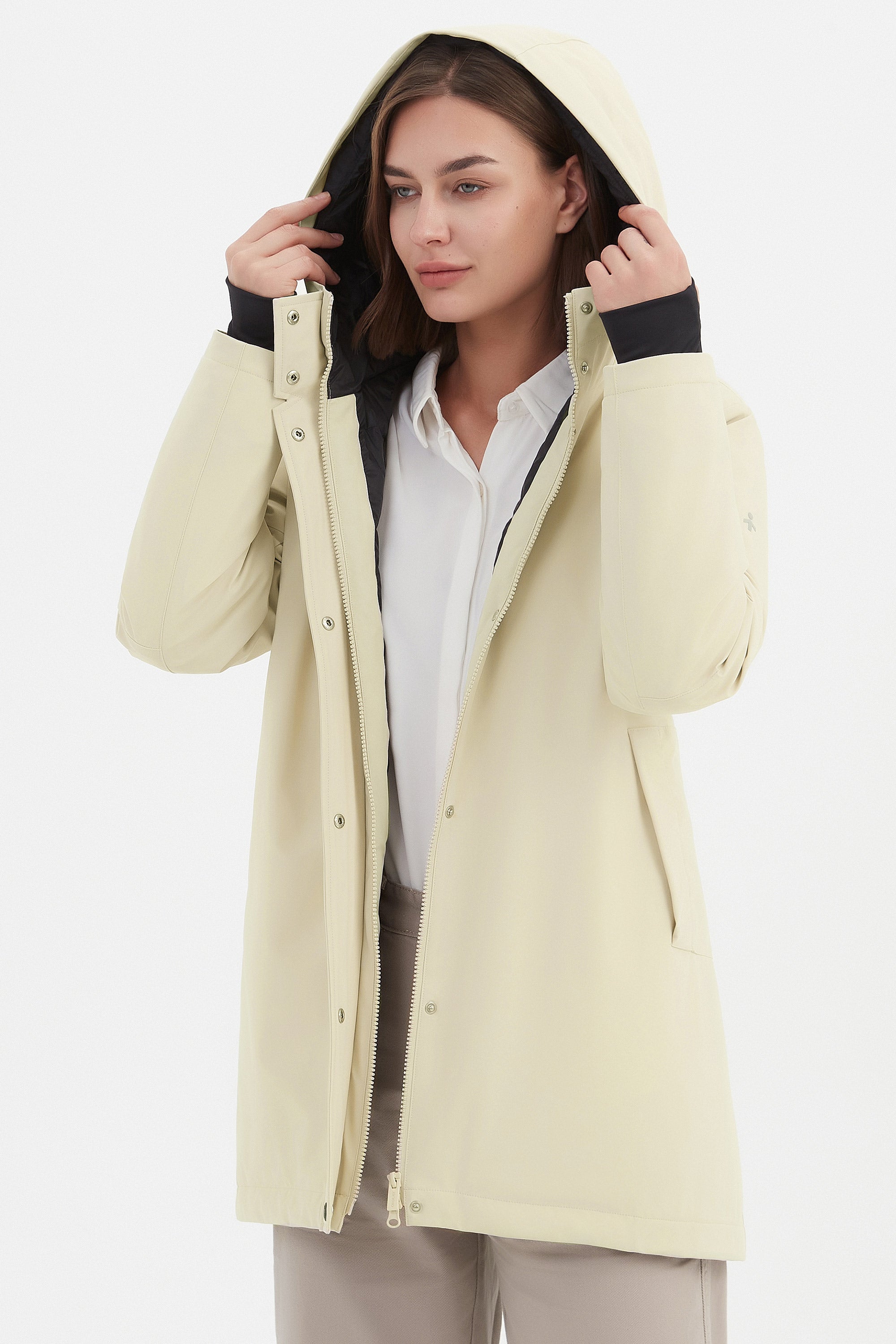 Hooded Winter Long Down Parka Jacket - Image 9