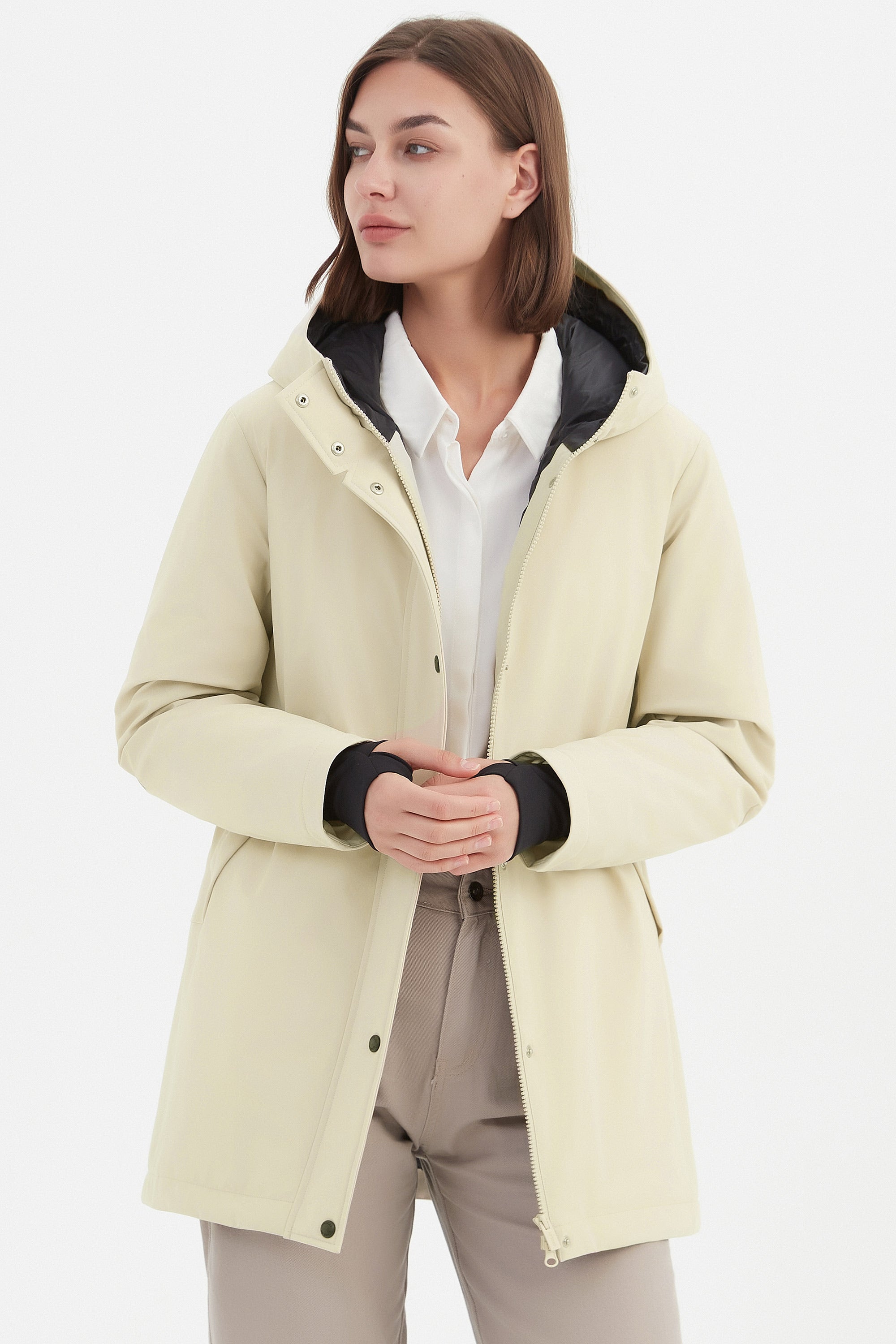 Hooded Winter Long Down Parka Jacket - Image 11
