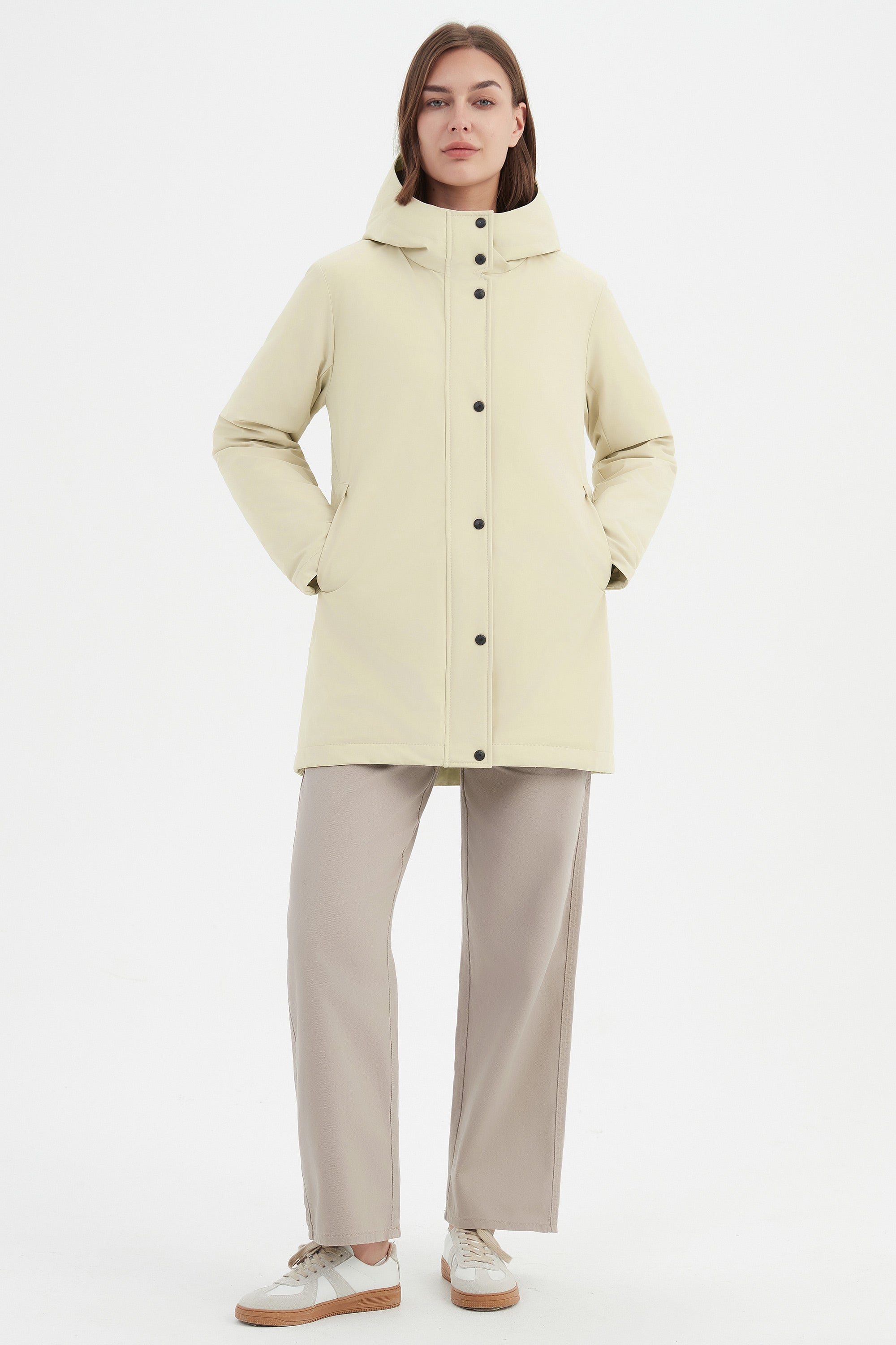 Hooded Winter Long Down Parka Jacket - Image 10