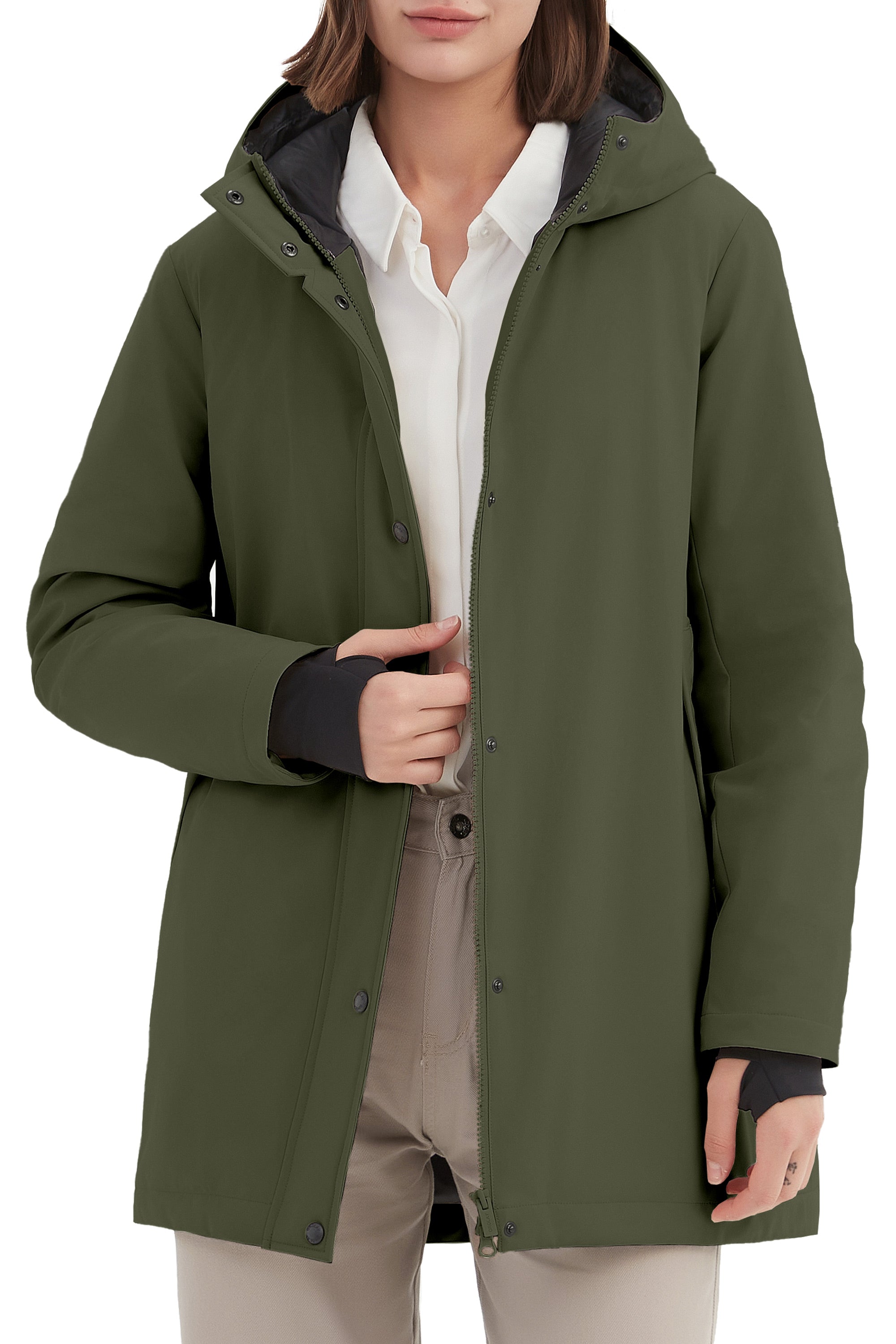 Hooded Winter Long Down Parka Jacket - Image 6