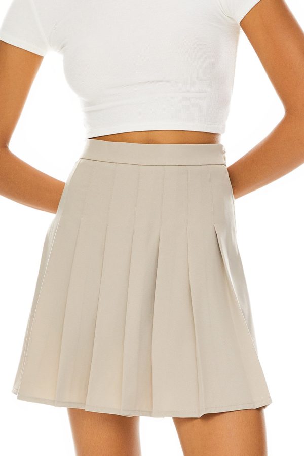 High Waisted Skirts A Line Pleated Skirt - Image 8